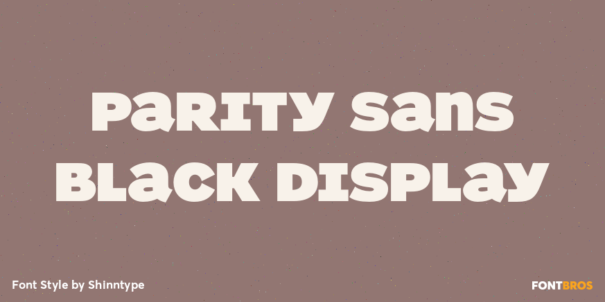 Parity Sans Black Display Poster