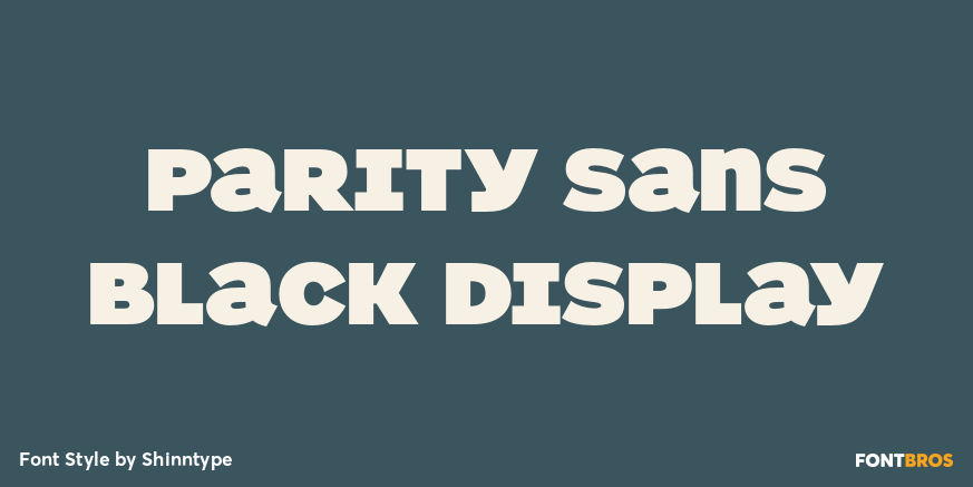 Parity Sans Black Display Poster