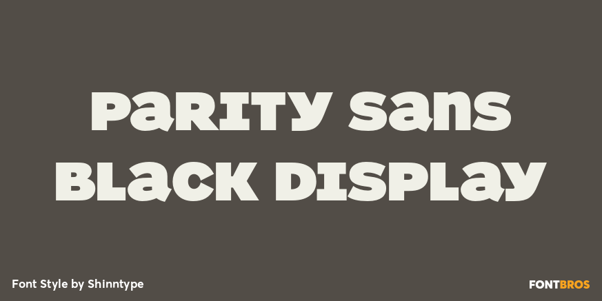 Parity Sans Black Display Poster