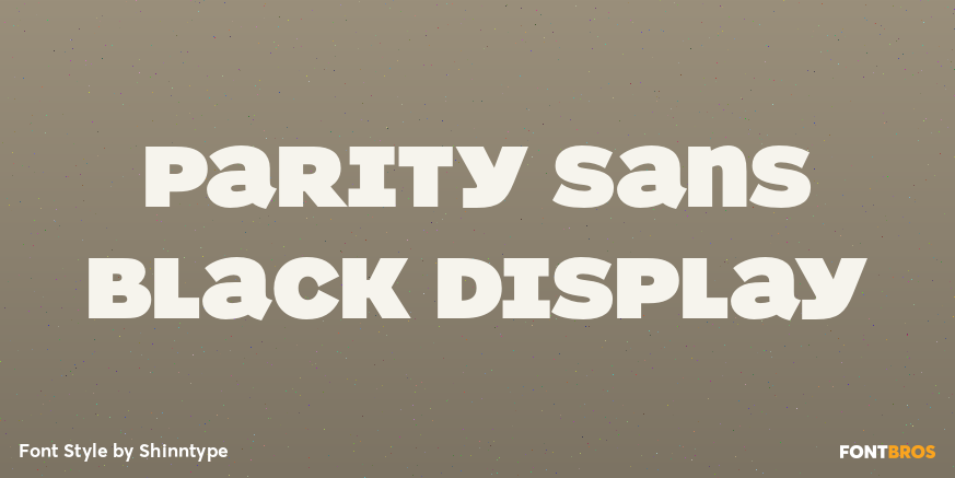 Parity Sans Black Display Poster