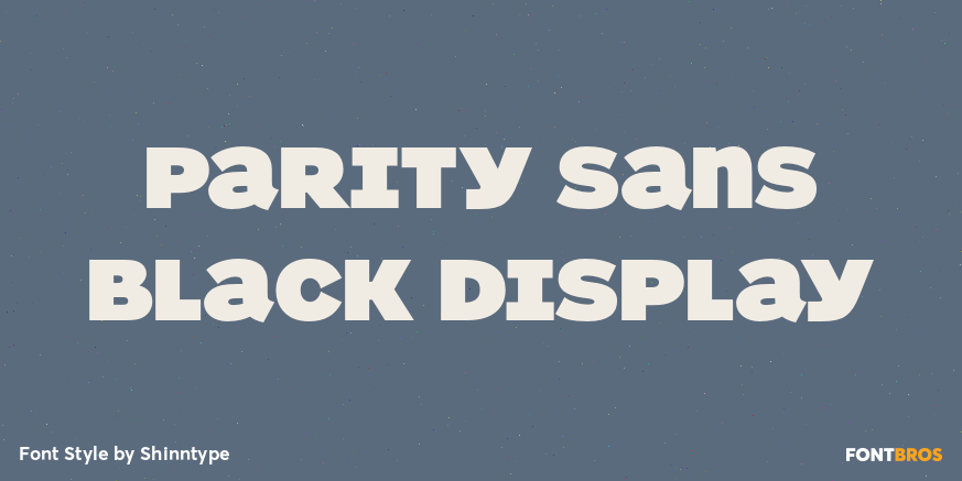 Parity Sans Black Display Poster