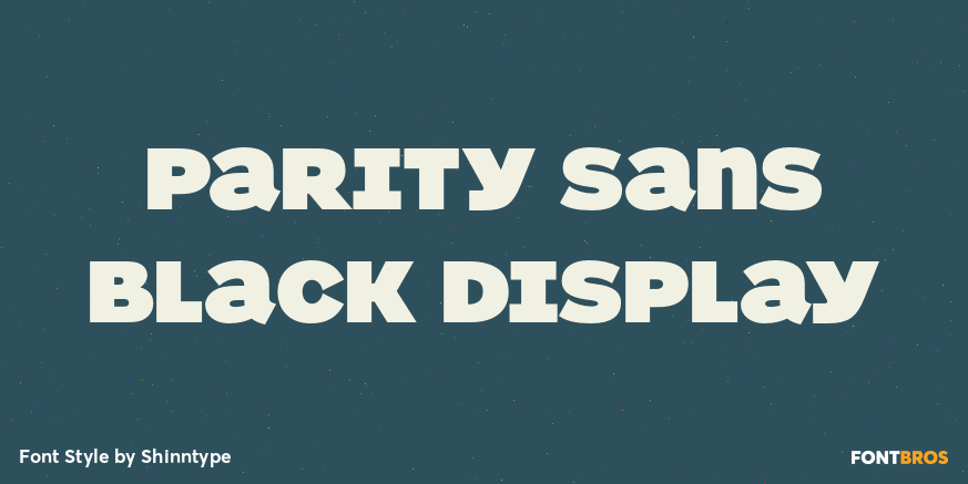 Parity Sans Black Display Poster
