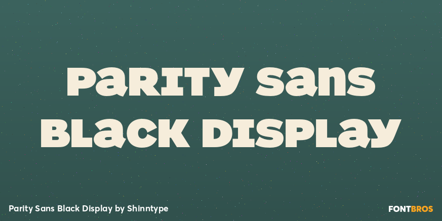 Parity Sans Black Display Poster