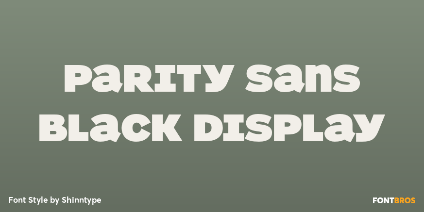 Parity Sans Black Display Poster