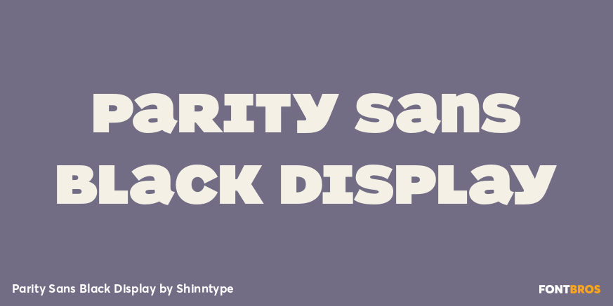 Parity Sans Black Display Poster