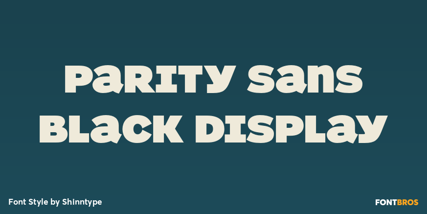 Parity Sans Black Display Poster