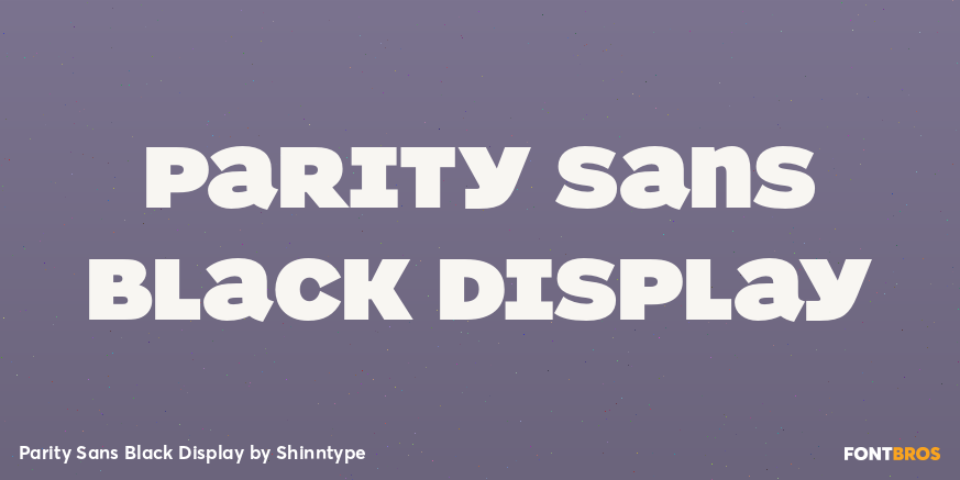 Parity Sans Black Display Poster