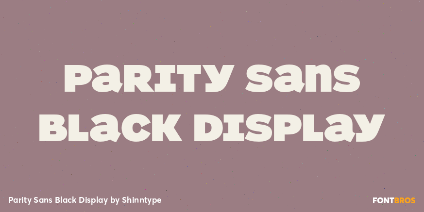 Parity Sans Black Display Poster