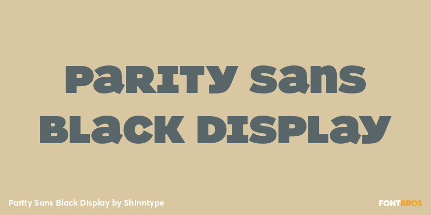 Parity Sans Black Display Poster