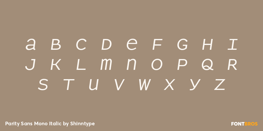 Parity Sans Mono Italic Font Poster #3