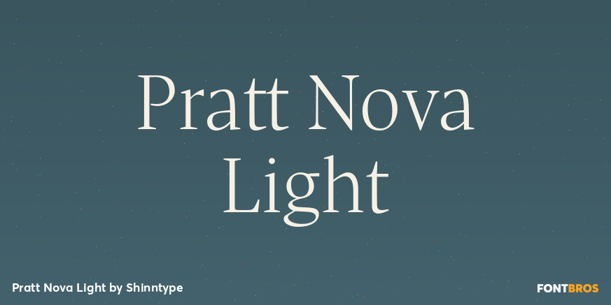 Pratt Nova Light Font Poster #1