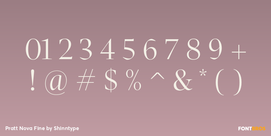 Pratt Nova Fine Font Poster #1