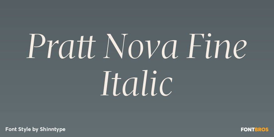 Pratt Nova Fine Italic Poster