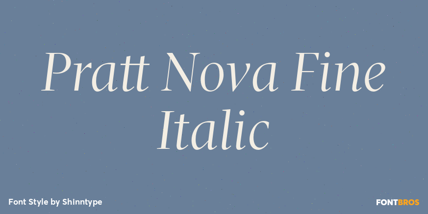 Pratt Nova Fine Italic Poster