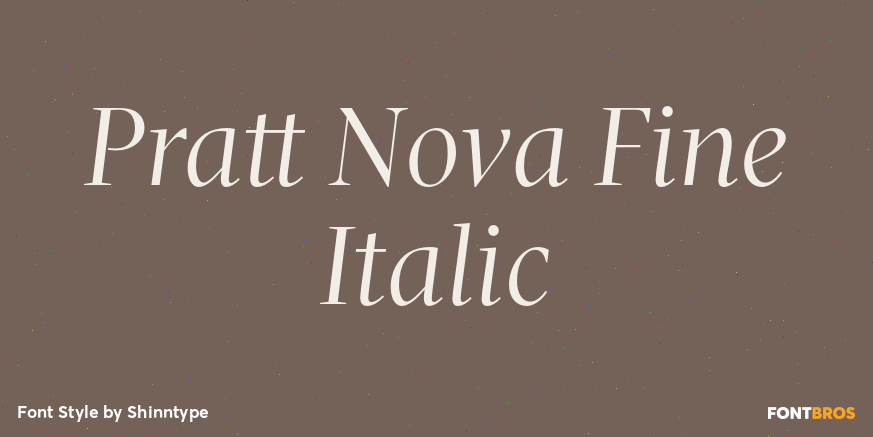 Pratt Nova Fine Italic Poster