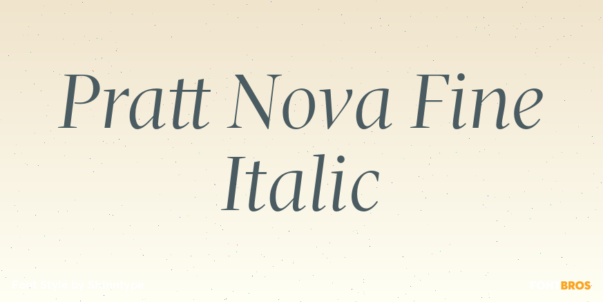 Pratt Nova Fine Italic Poster