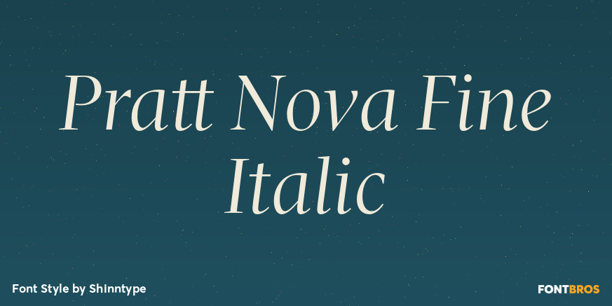 Pratt Nova Fine Italic Poster
