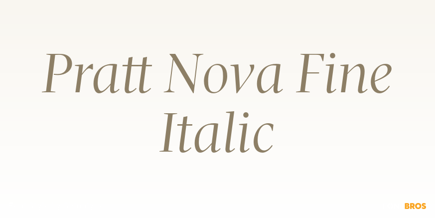 Pratt Nova Fine Italic Poster