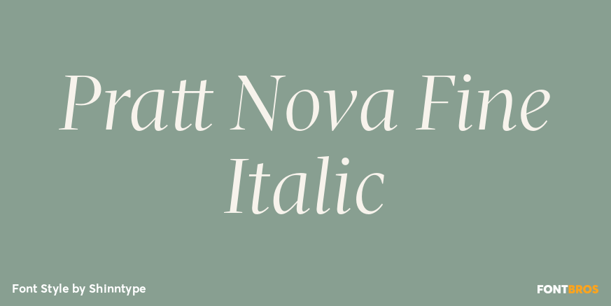 Pratt Nova Fine Italic Poster