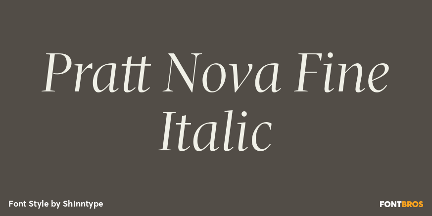 Pratt Nova Fine Italic Poster