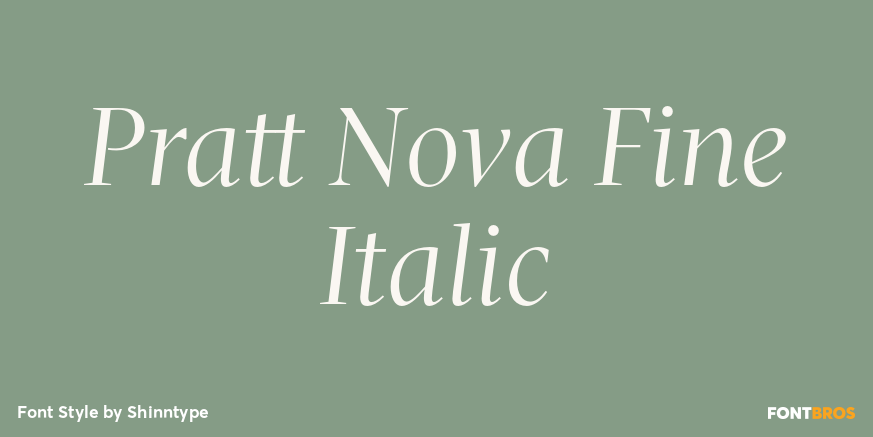 Pratt Nova Fine Italic Poster