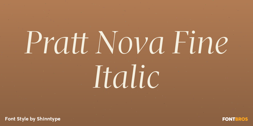 Pratt Nova Fine Italic Poster