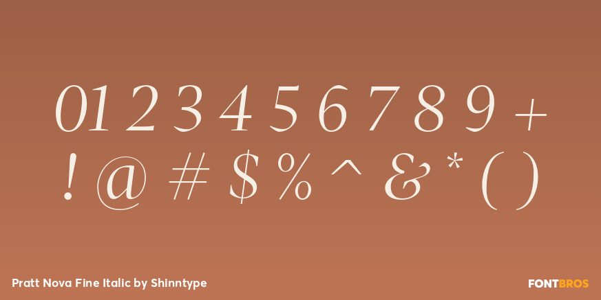 Pratt Nova Fine Italic Font Poster #1