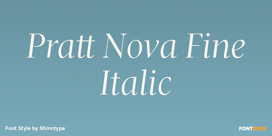 Pratt Nova Fine Italic Poster