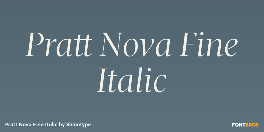Pratt Nova Fine Italic Poster
