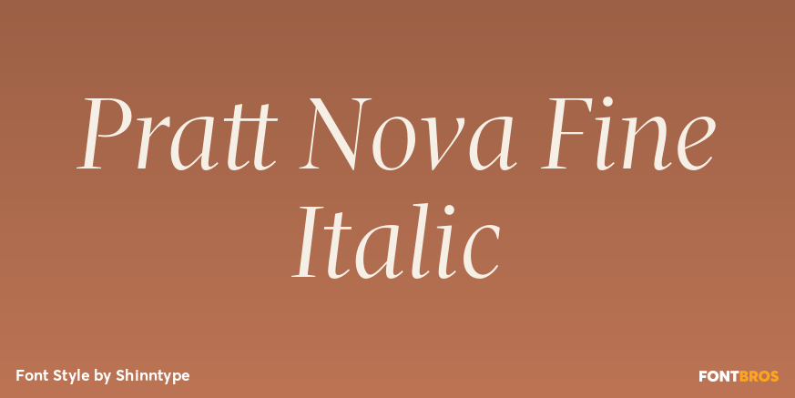 Pratt Nova Fine Italic Poster