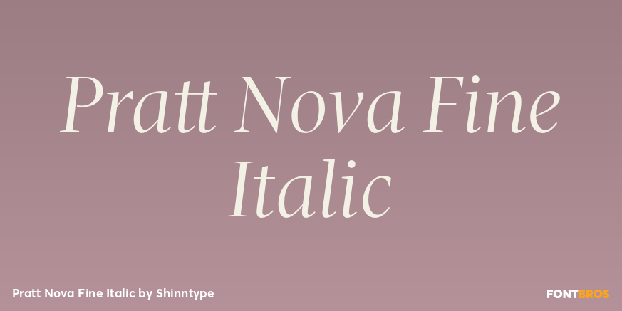 Pratt Nova Fine Italic Poster