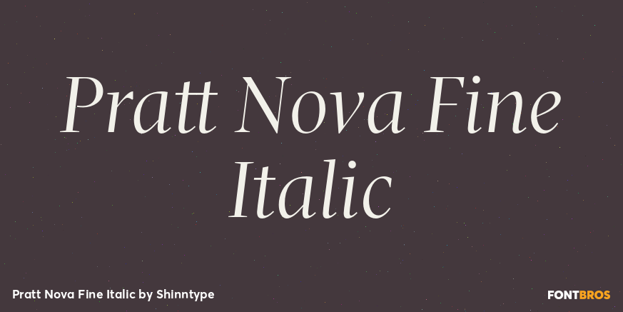 Pratt Nova Fine Italic Poster