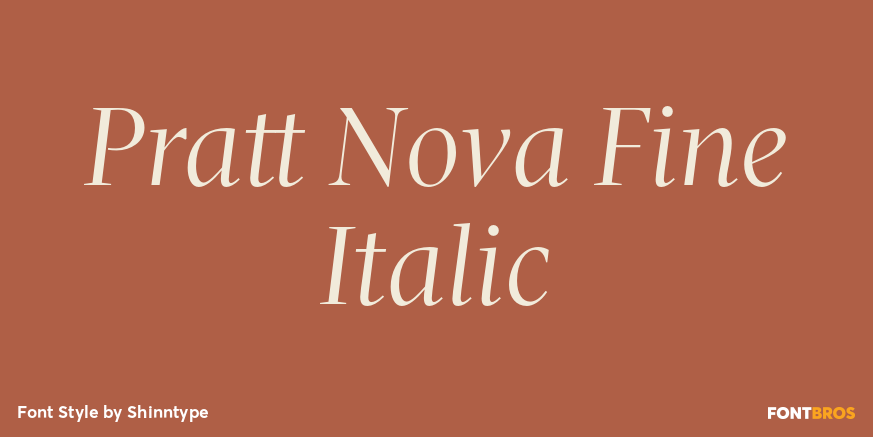 Pratt Nova Fine Italic Poster
