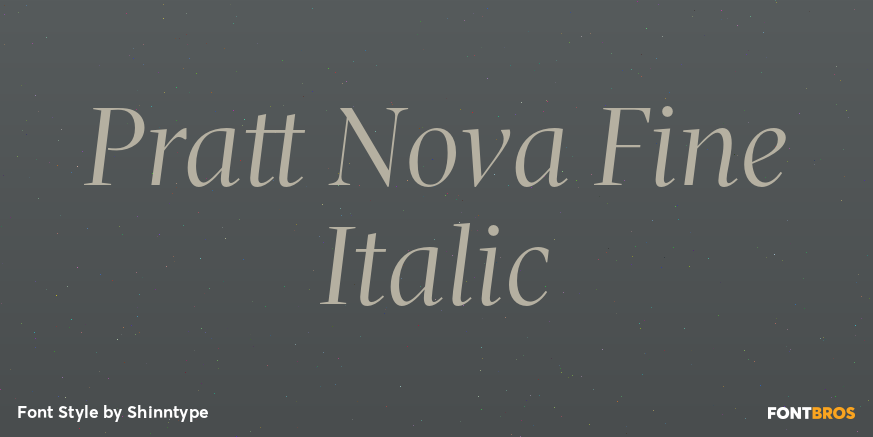 Pratt Nova Fine Italic Poster