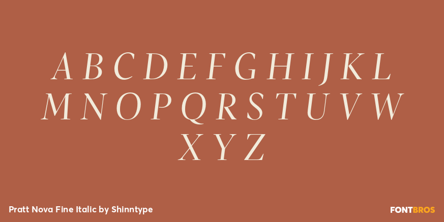 Pratt Nova Fine Italic Font Poster #1