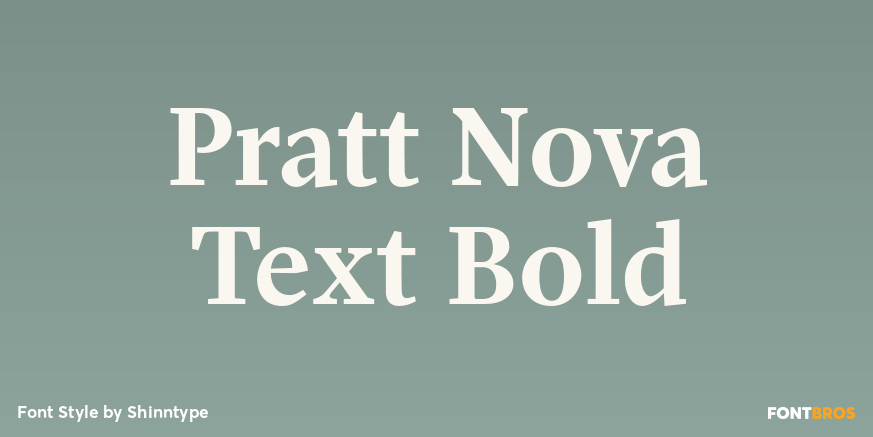 Pratt Nova Text Bold Font Poster #1