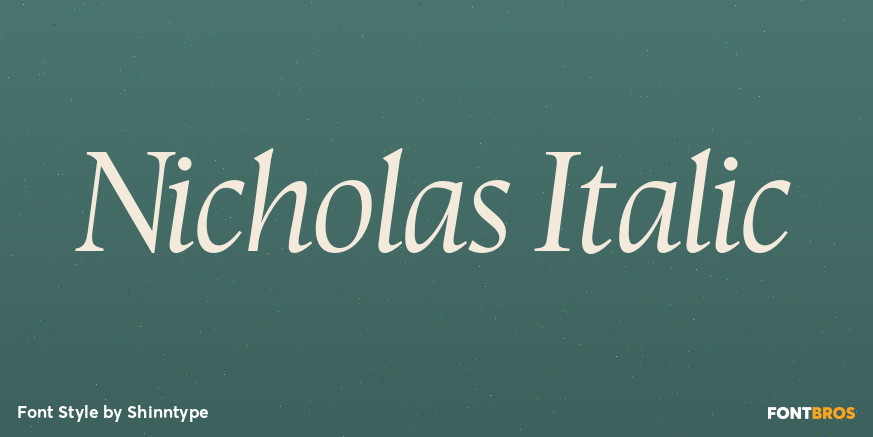 Nicholas Italic Poster
