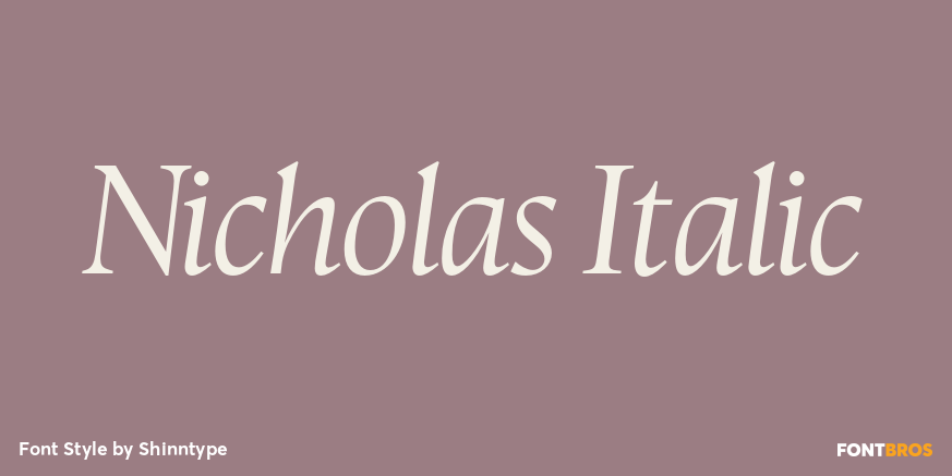 Nicholas Italic Poster