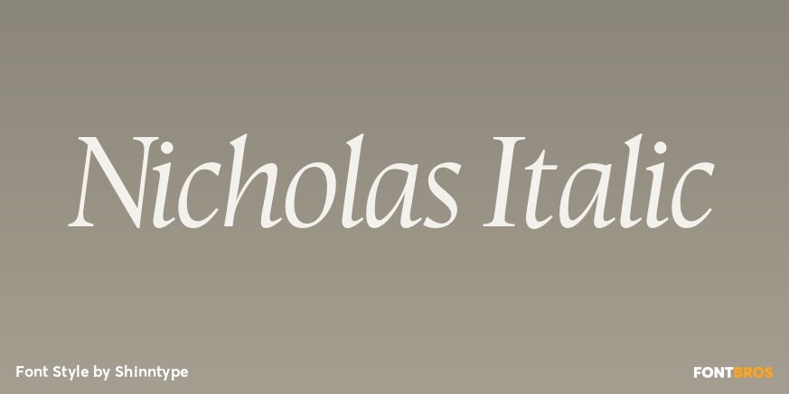 Nicholas Italic Poster