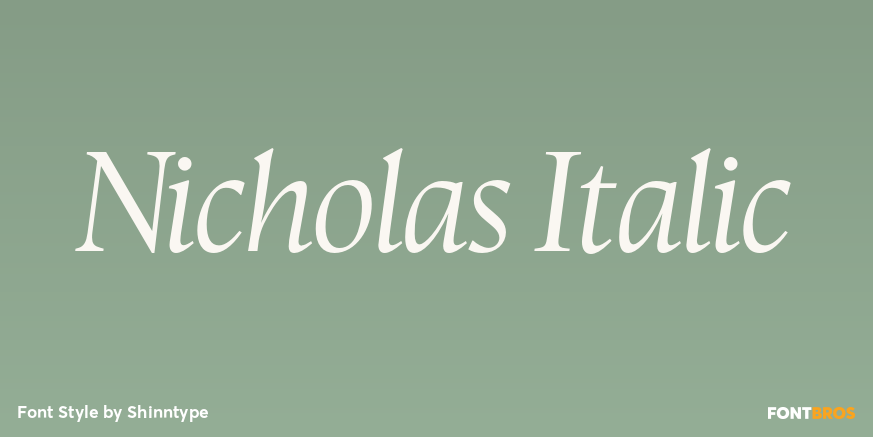 Nicholas Italic Poster