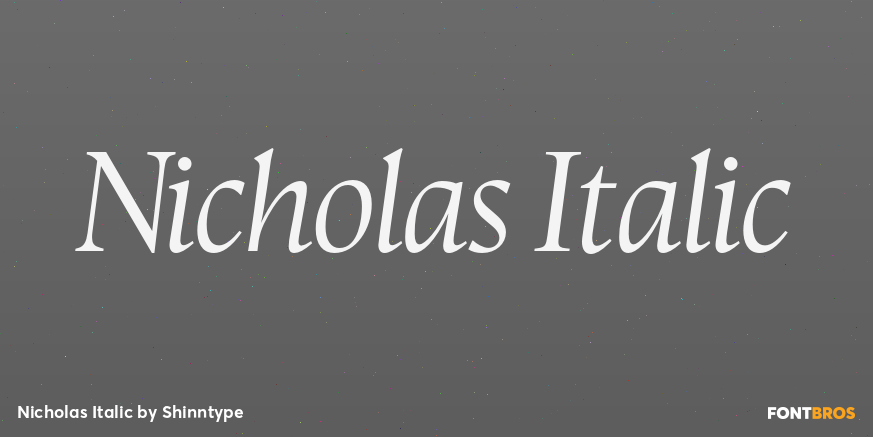 Nicholas Italic Poster