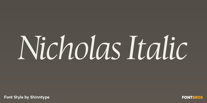 Nicholas Italic Poster