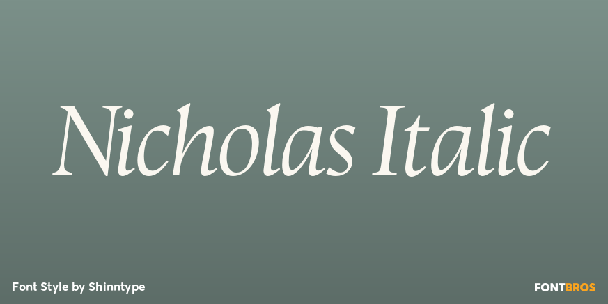 Nicholas Italic Poster