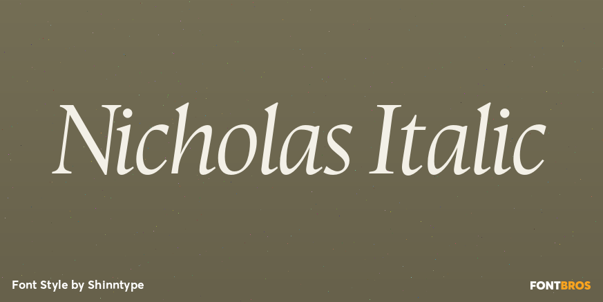 Nicholas Italic Poster