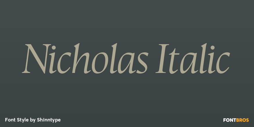 Nicholas Italic Poster
