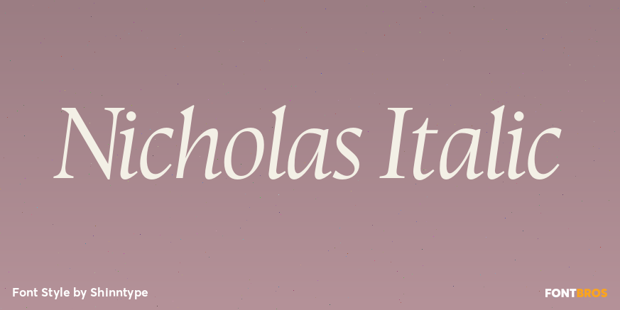 Nicholas Italic Poster