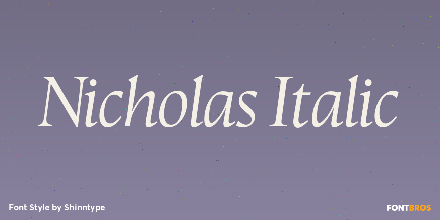 Nicholas Italic Poster