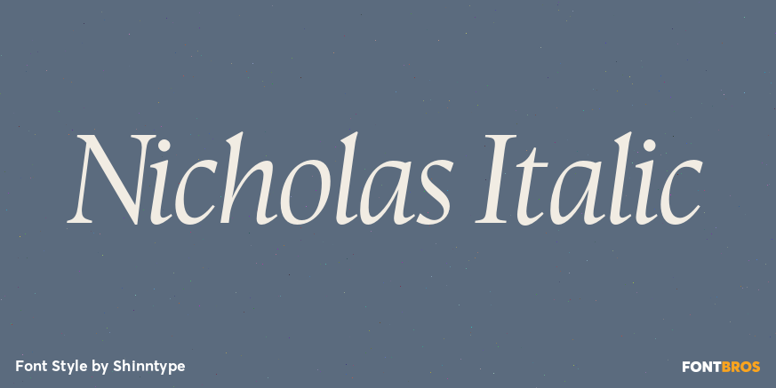 Nicholas Italic Poster