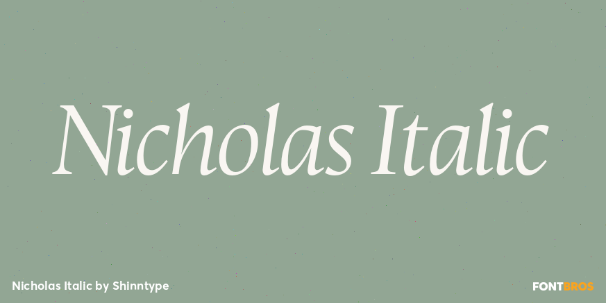 Nicholas Italic Poster