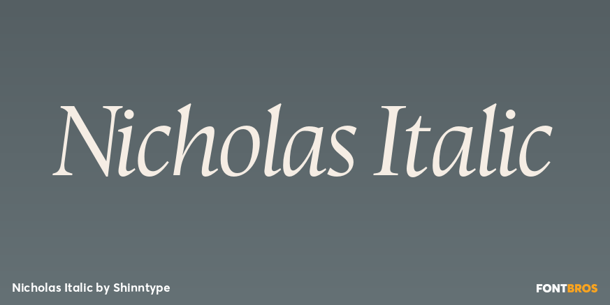 Nicholas Italic Poster